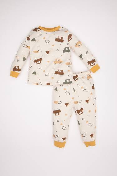 Baby Boy Vehicle Patterned 2 Piece Pajama Set