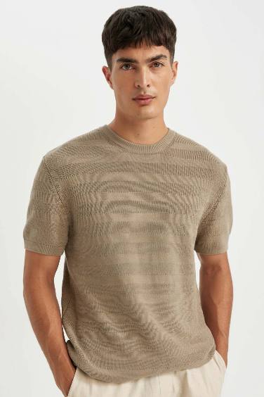 Standard Fit Crew Neck Knitwear T-Shirt