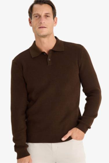 Standart Fit Polo Yaka Triko Kazak