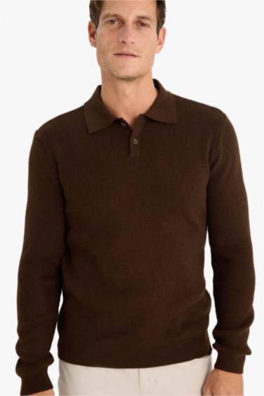 Standart Fit Polo Yaka Triko Kazak