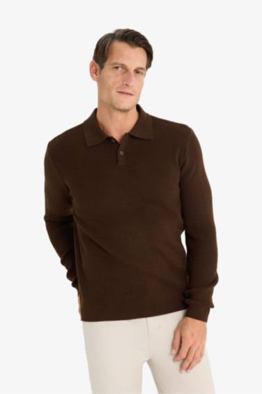 Standart Fit Polo Yaka Triko Kazak