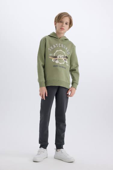 Boy Printed Sweatshirt Elasticated Sweatpants 2 Piece Set