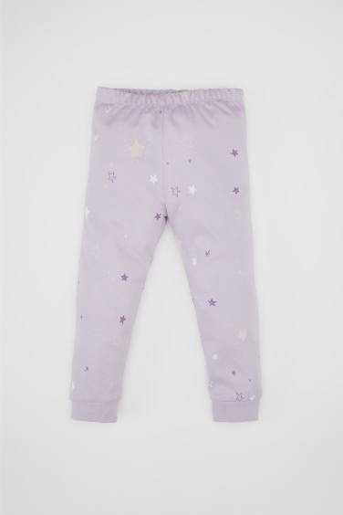 طقم بيجاما بيبي بناتي ممشط قصة عادية من ديزني ميكي وميني - قطعتين