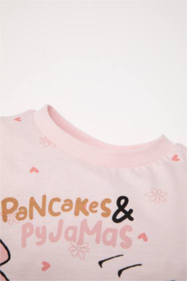 سيت بجامة بناتي ممشط بياخة مستديرة من سنوبي - قطعتين