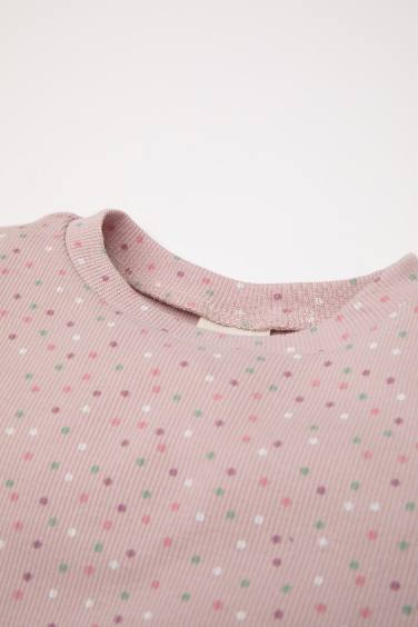 طقم بيجاما بناتي منقط ريبانا - قطعتين