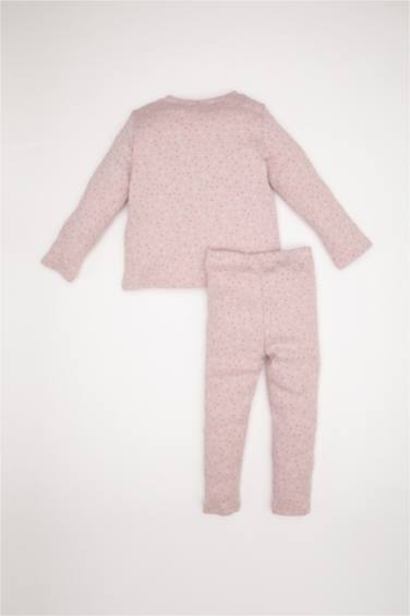 طقم بيجاما بناتي منقط ريبانا - قطعتين
