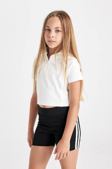 Girl Relax Fit Crew Neck Plush T-Shirt