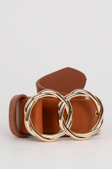 Woman Faux Leather Classic Belt