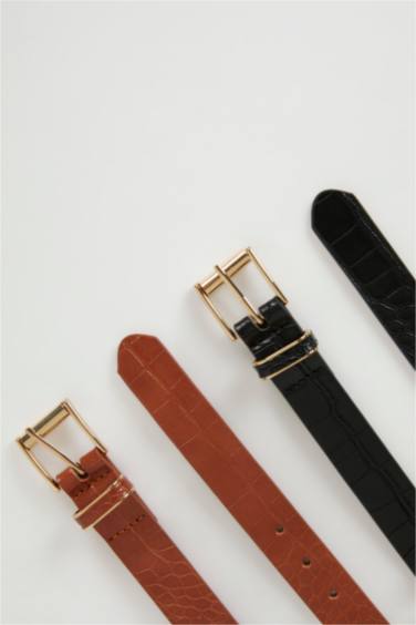 Ремень из искусственной кожи для женщин, 2 шт