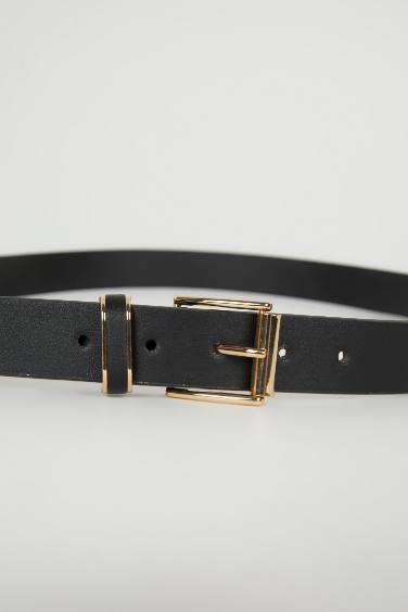 حزام كلاسيكي نسائي جلد صناعي - قطعتين