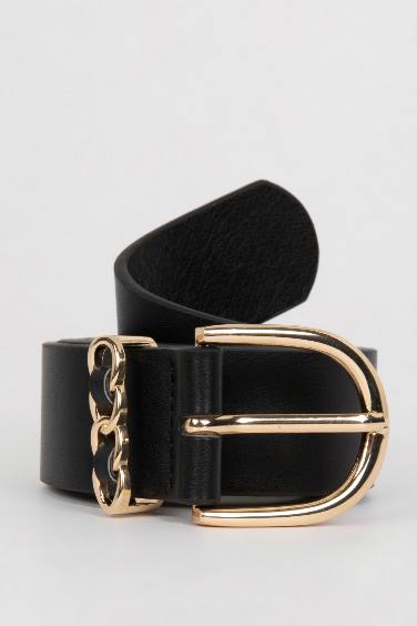 Woman Faux Leather Classic Belt