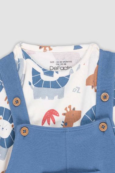 Baby Boy Safari Printed Thin Fabric 2 Piece Set