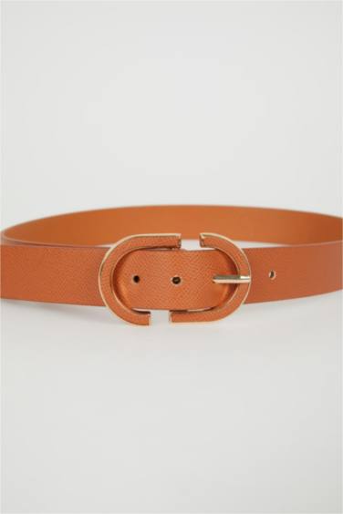 Woman Faux Leather Denim Belt