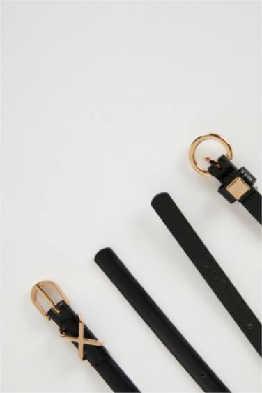 Ремень из искусственной кожи для женщин, 2 шт