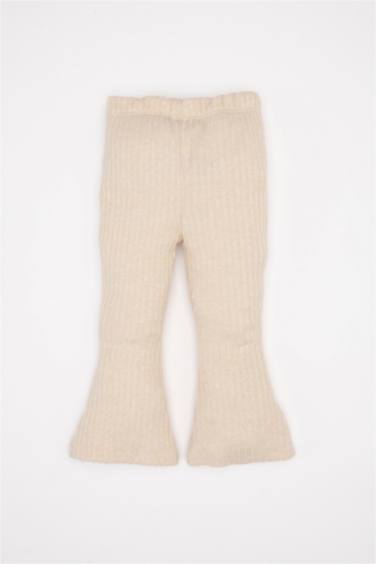 Kız Bebek İspanyol Paça Beli Lastikli Fitilli Kaşkorse Etiketli Tayt