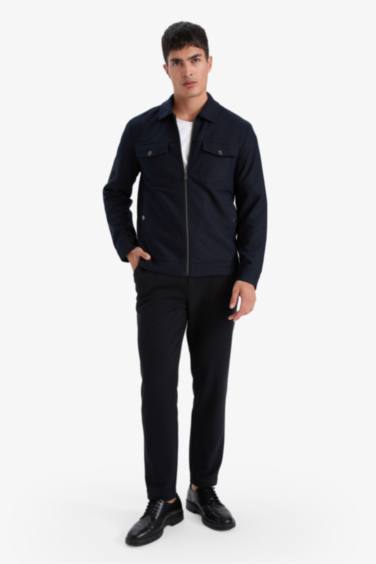 Tailored Fit Straight Leg Trousers