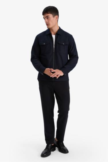 Tailored Fit Straight Leg Trousers