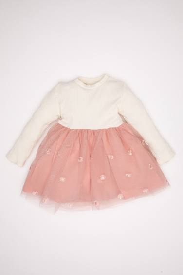 Baby Girl Long Sleeve Corduroy Camisole Dress