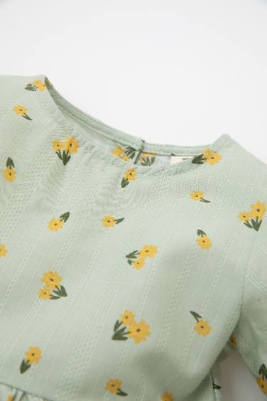 Сәби Қыз велосипед мойыны ұзын жеңді Тоқылған көйлек