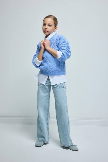 سروال واسع واسع بجيب