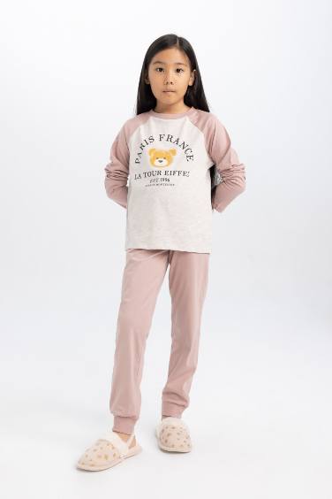 Girl Printed Long Sleeve 2 Piece Pajama Set