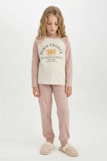 طقم بيجاما بناتي قصة عادية - قطعتين