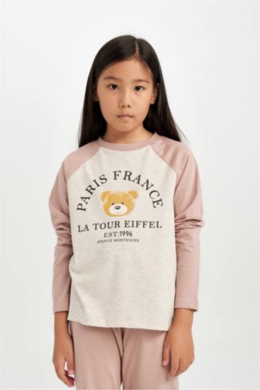 Girl Printed Long Sleeve 2 Piece Pajama Set