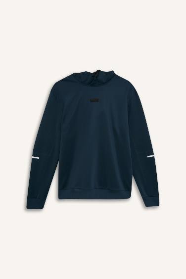 DeFactoFit Standart Fit Kapüşonlu Sporcu Sweatshirt