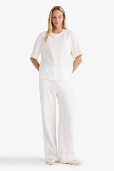 Straight Fit Pockets Basic Sweatpants