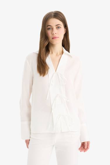 Regular Fit Round Collar modal Long Sleeve Shirt