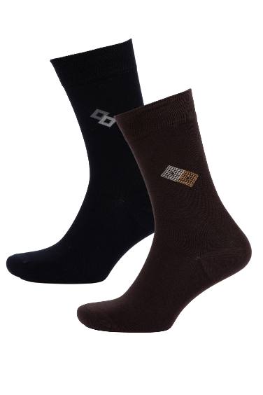 Chaussettes Longues en Bambou sans Couture pour Homme - 2 Paires