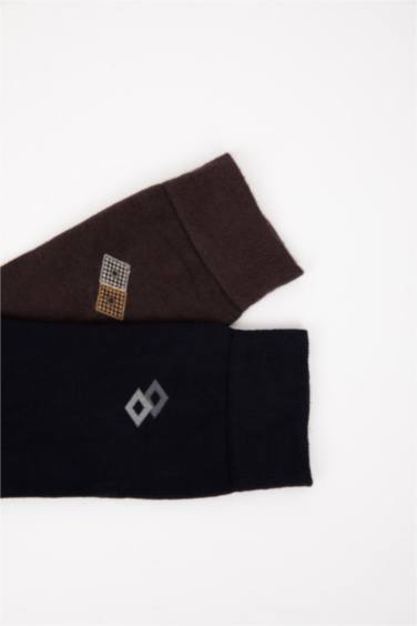 Мужские бесшовные бамбуковые длинные носки, набор из 2