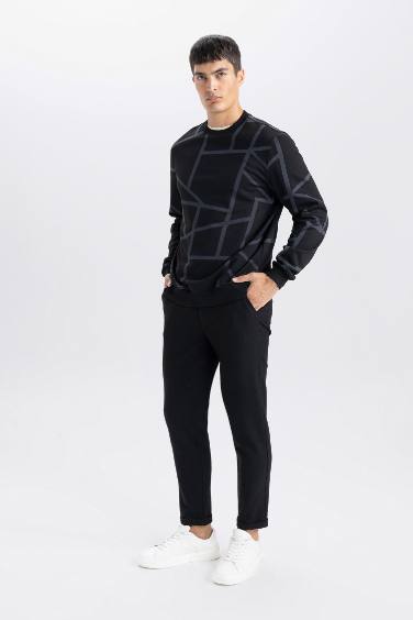 Black Crinkle Skinny Jogger Pants