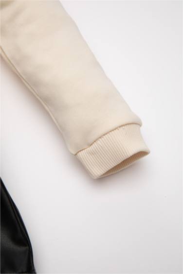 Robe en Tricot Fleur Col Polo à manches longues Coupe régulière