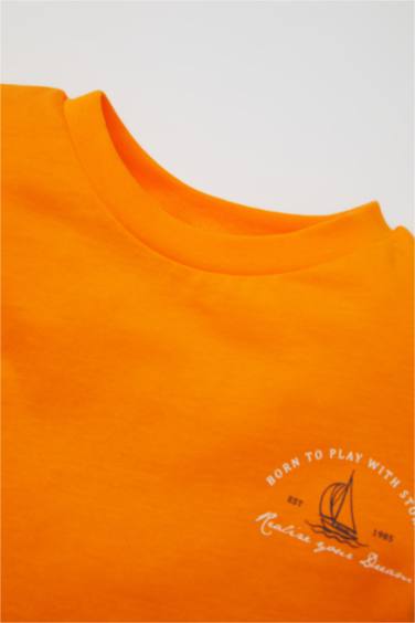 Baby Boy Marine Printed Short Sleeve T-Shirt