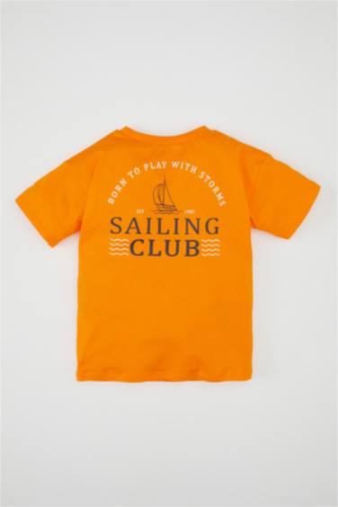 Baby Boy Marine Printed Short Sleeve T-Shirt