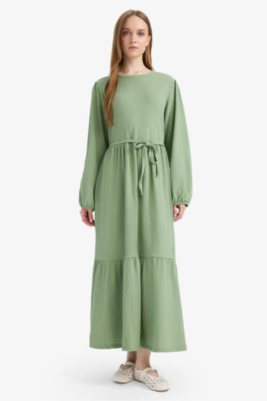 Regular Fit Crew Neck Dress