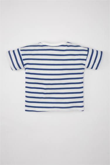 Baby Girl Standard Fit Striped Short Sleeve T-Shirt