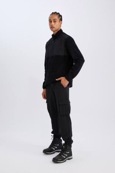 DeFactoFit Sporcu Jogger Eşofman Altı Slim Fit Dar Kesim Dokuma Kargo Cepli Standart Paça