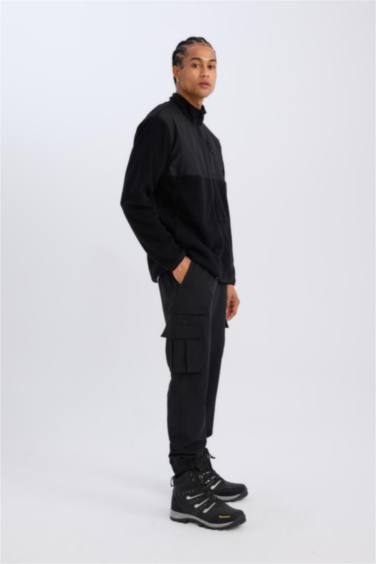 DeFactoFit Sporcu Jogger Eşofman Altı Slim Fit Dar Kesim Dokuma Kargo Cepli Standart Paça