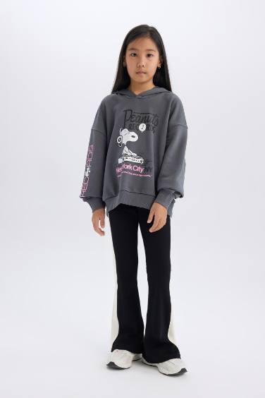 Kız Çocuk Standart Boy İspanyol Paça Basic Düz Tayt