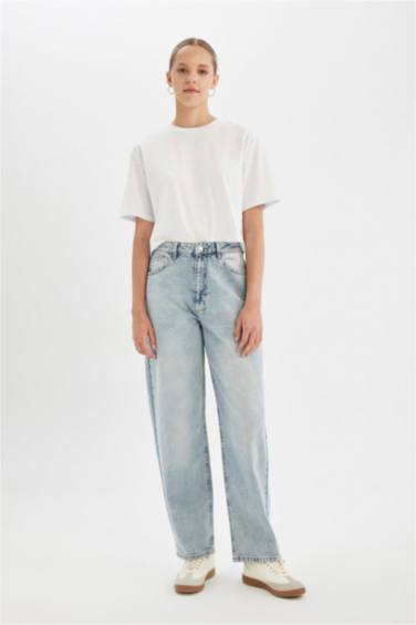 Baggy Fıt Yüksek Bel Uzun Jean Pantolon