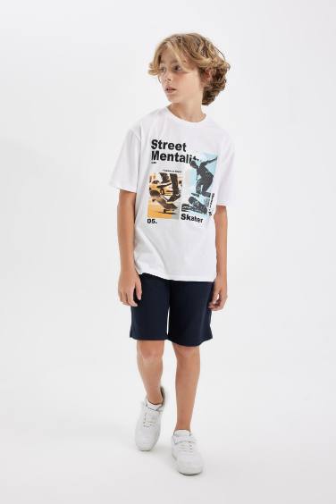 Ensemble De T-Shirt à Manches Courtes Imprimé et Short pour Garçon