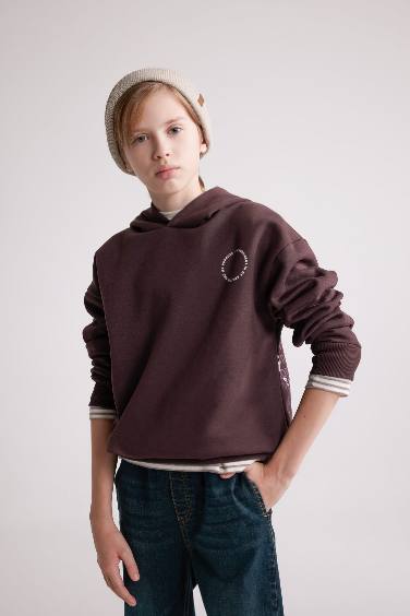 Boy Oversize Fit Hooded Sweatshirt