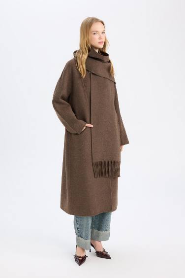 Wool Blend Long Cachet Coat