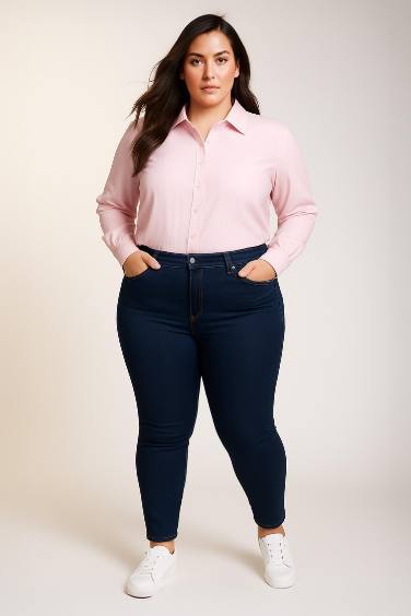 Oversize Geniş Kalıp Çizgili Oxford Uzun Kollu Gömlek