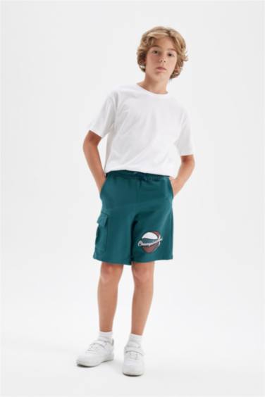 Boy Regular Fit Sweatshirt Fabric Shorts