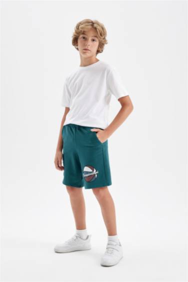 Boy Regular Fit Sweatshirt Fabric Shorts