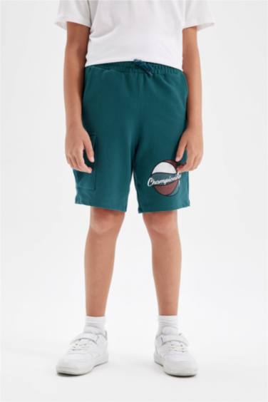 Boy Regular Fit Sweatshirt Fabric Shorts