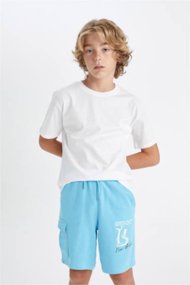Boy Regular Fit Sweatshirt Fabric Shorts